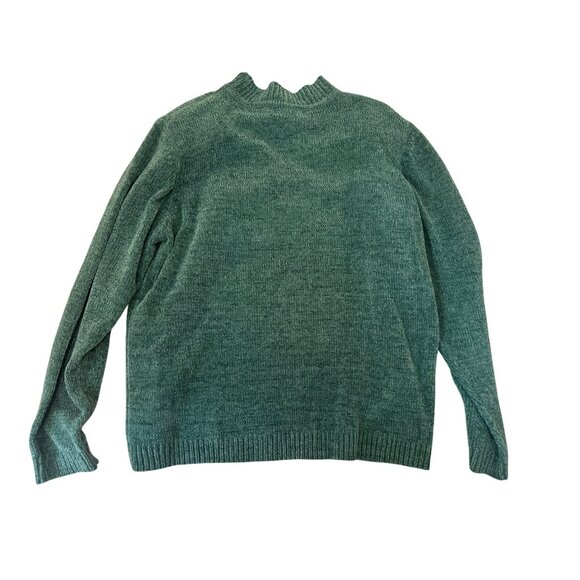 Alfred Dunner Womens 1X Jade Sweater With Embroidered Floral Design & Mock Neck - Picture 5 of 6